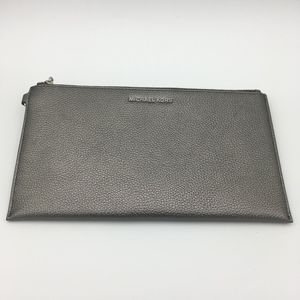 Michael Kors Wristlet Large Zip Leather Clutch